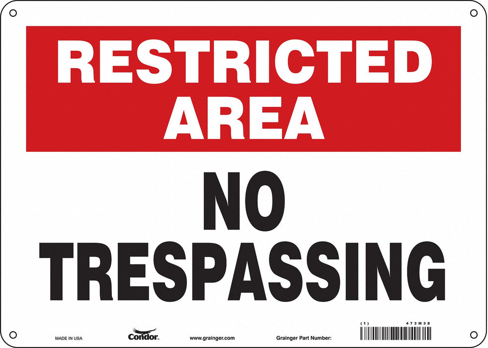 Safety Sign 10 inx14 in Polyethylene