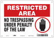Safety Sign 7 in x 10 in Aluminum