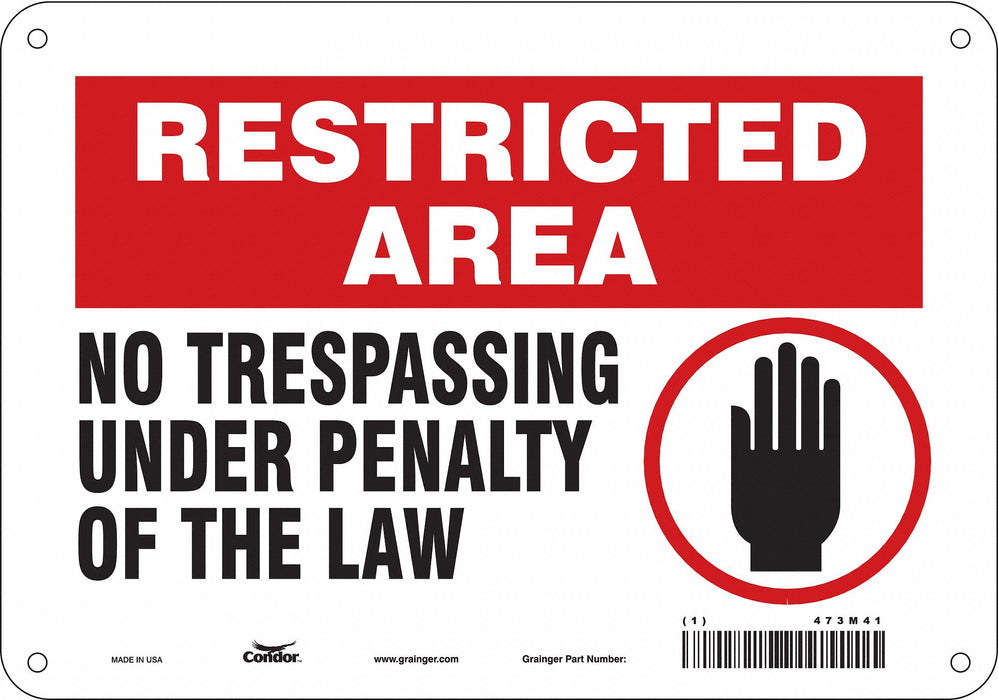 Safety Sign 7 in x 10 in Aluminum