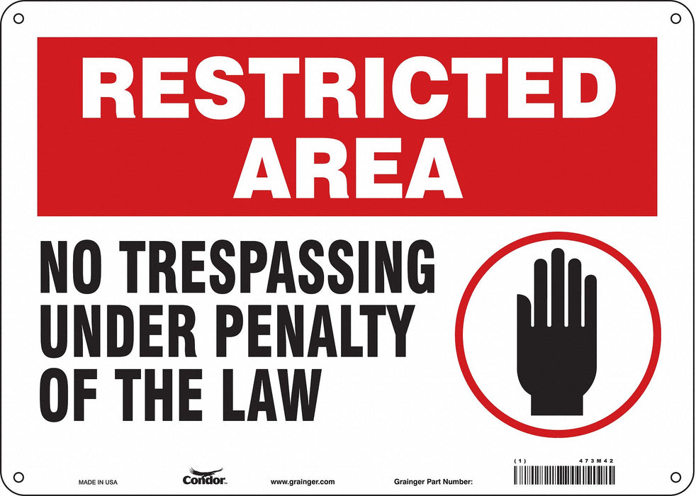 Safety Sign 10 inx14 in Aluminum