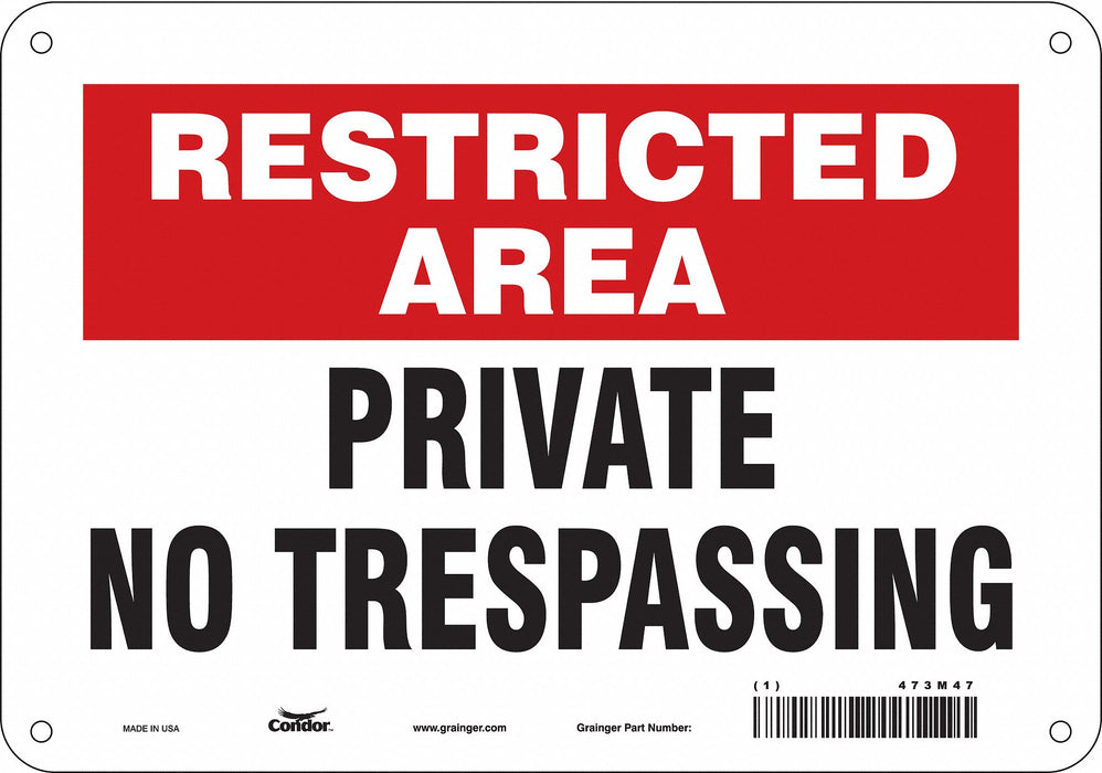 Safety Sign 7 in x 10 in Aluminum