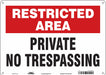 Safety Sign 10 in x 14 in Aluminum