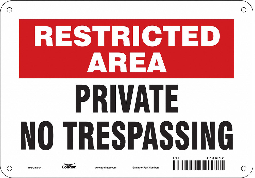 Safety Sign 7 in x 10 in Polyethylene