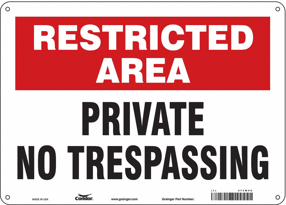 Safety Sign 10 inx14 in Polyethylene