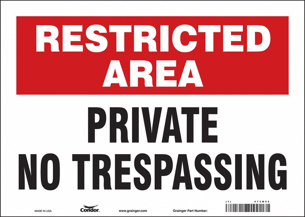 Safety Sign 10 in x 14 in Vinyl