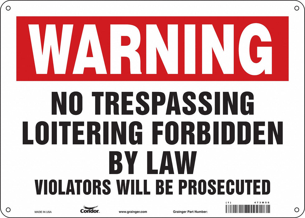 Safety Sign 10 in x 14 in Polyethylene