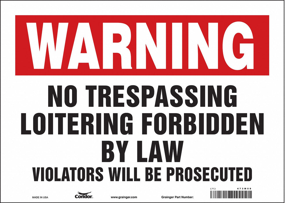 Safety Sign 10 in x 14 in Vinyl