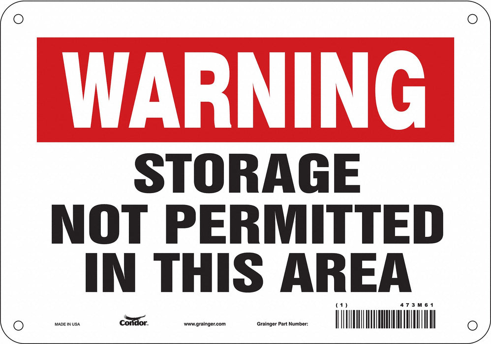 Safety Sign 7 in x 10 in Polyethylene