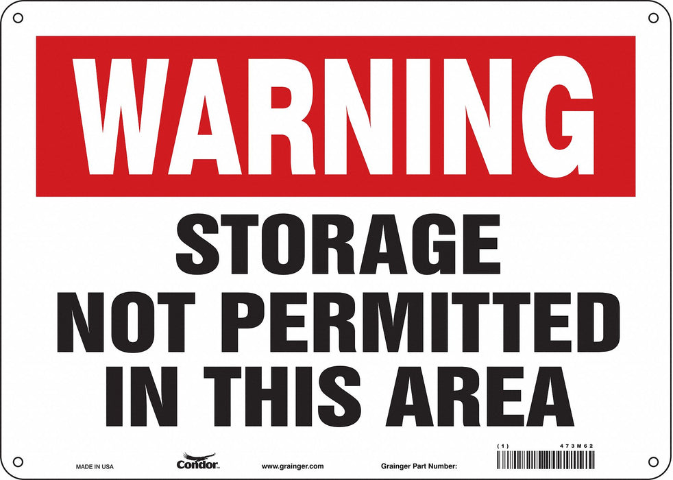Safety Sign 10 in x 14 in Polyethylene
