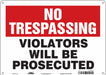 Safety Sign 10 inx14 in Aluminum
