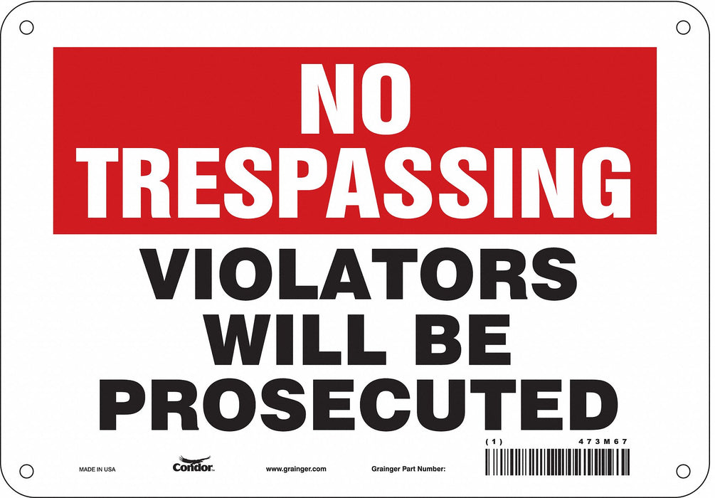 Safety Sign 7 inx10 in Polyethylene