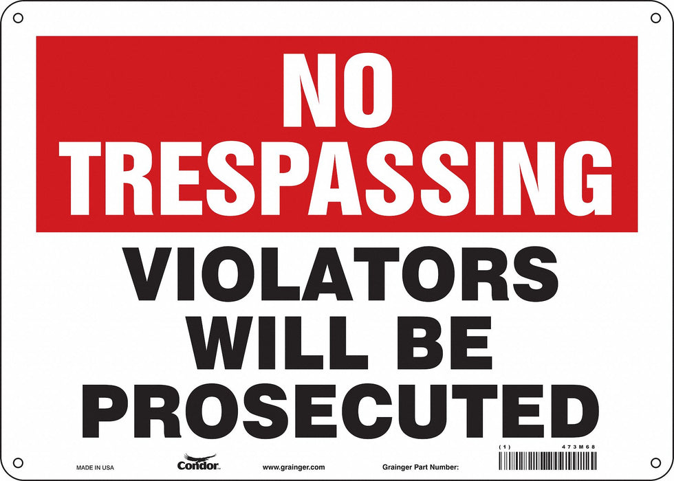 Safety Sign 10 inx14 in Polyethylene