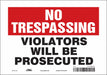 Safety Sign 7 inx10 in Vinyl