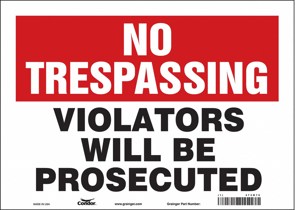 Safety Sign 10 inx14 in Vinyl
