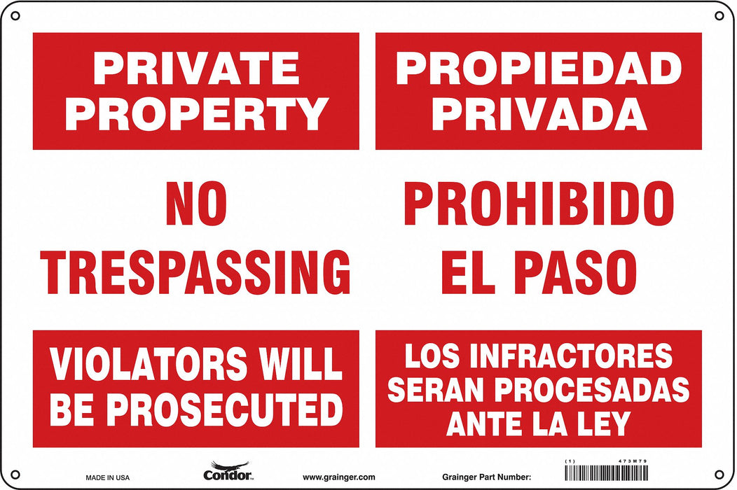 Safety Sign 12 inx18 in Polyethylene