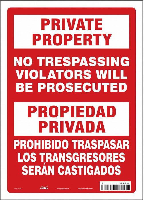 Safety Sign 14 in x 10 in Vinyl