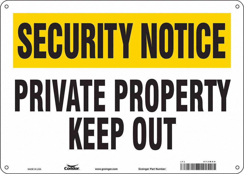 Safety Sign 10 in x 14 in Aluminum