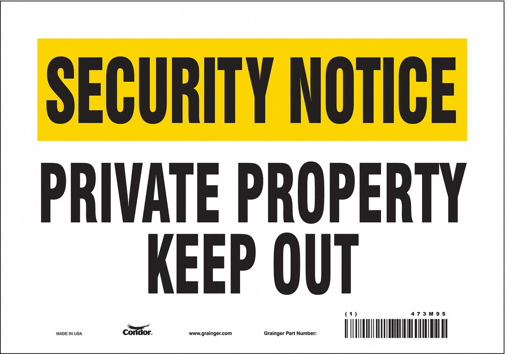 Safety Sign 7 inx10 in Vinyl