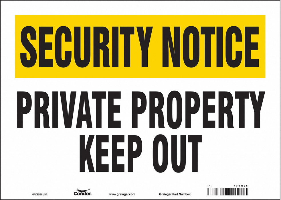 Safety Sign 10 in x 14 in Vinyl