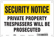 Safety Sign 7 in x 10 in Aluminum