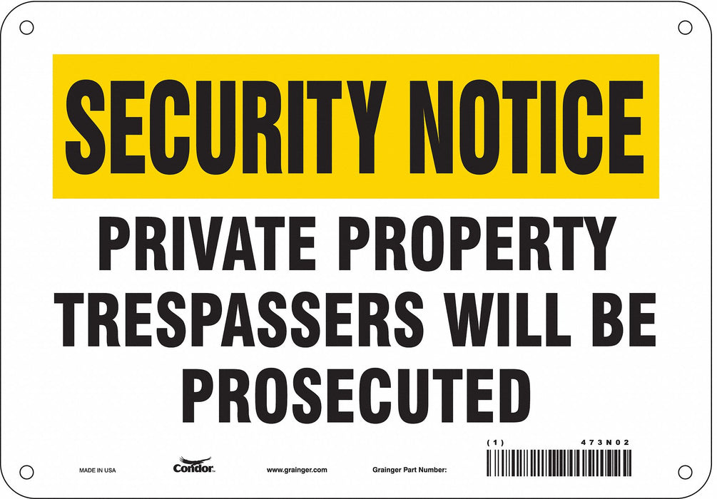 Safety Sign 7 in x 10 in Polyethylene
