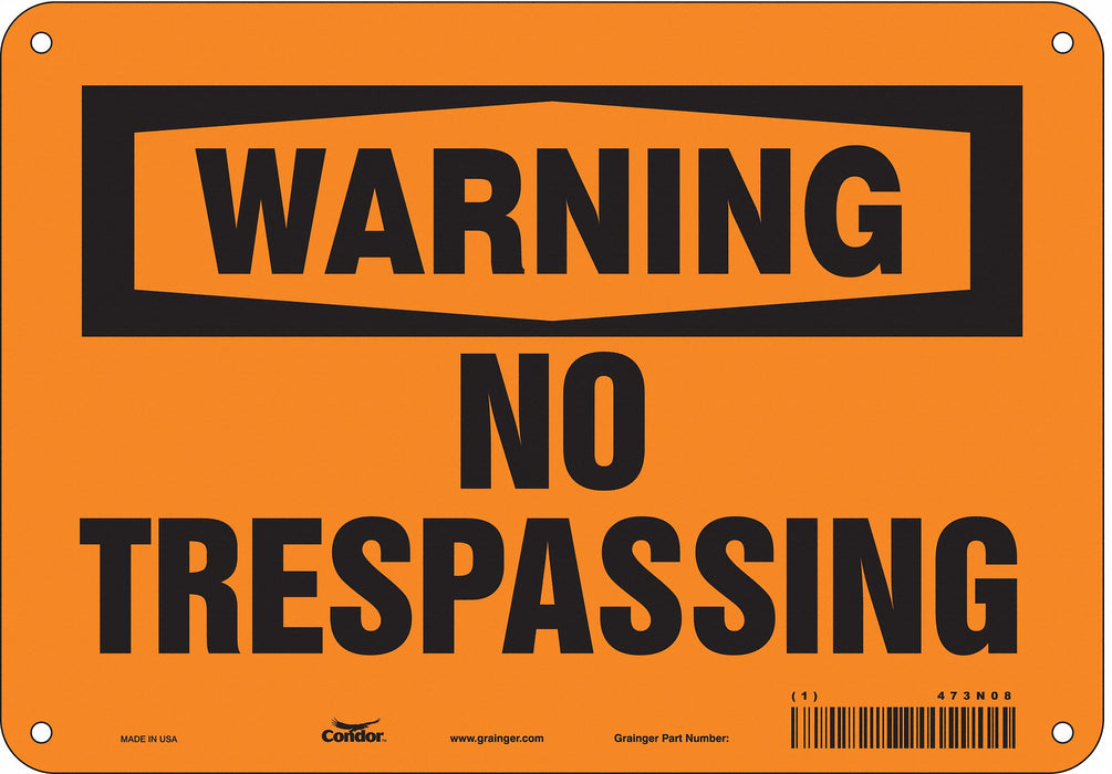 Safety Sign 7 in x 10 in Aluminum