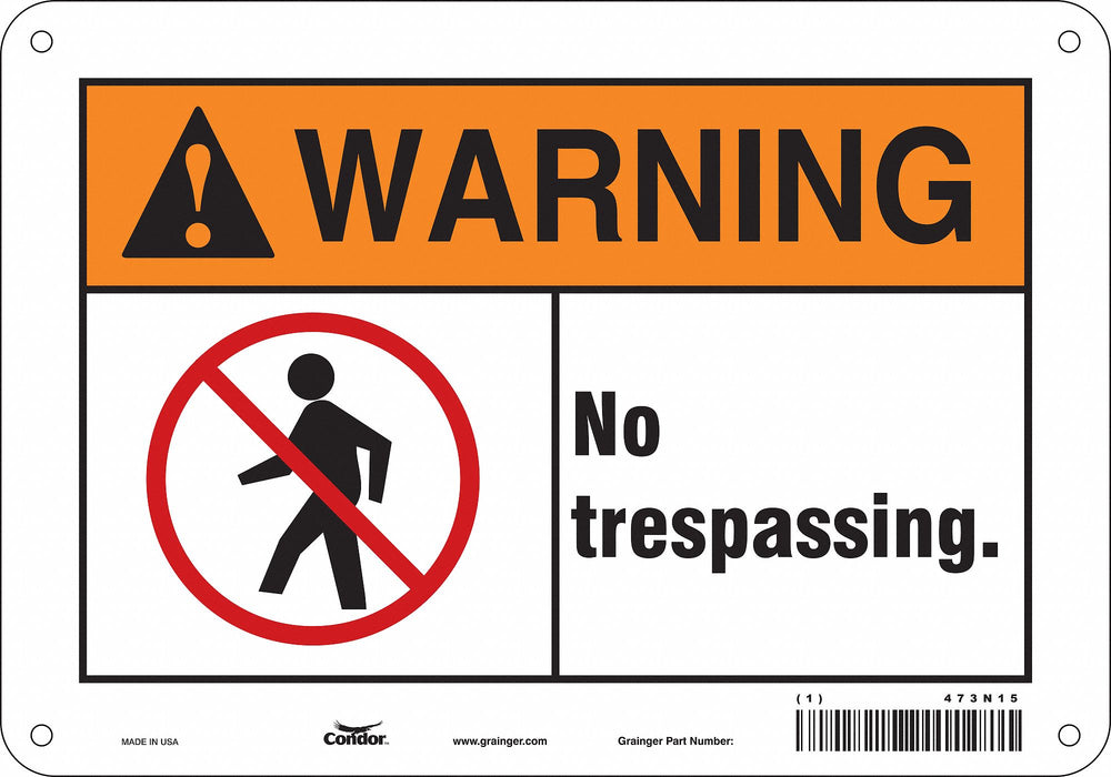 Safety Sign 7 in x 10 in Aluminum