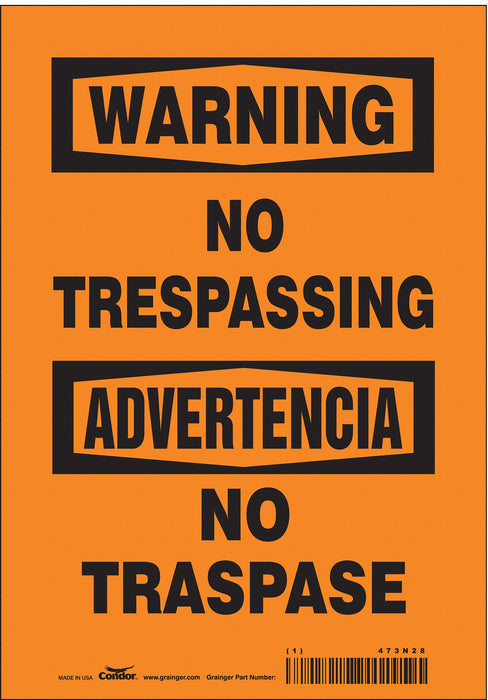 Safety Sign 10 in x 7 in Vinyl