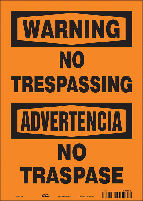 Safety Sign 14 inx10 in Vinyl