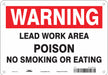 J8395 No Smoking Sign 7 in x 10 in Aluminum