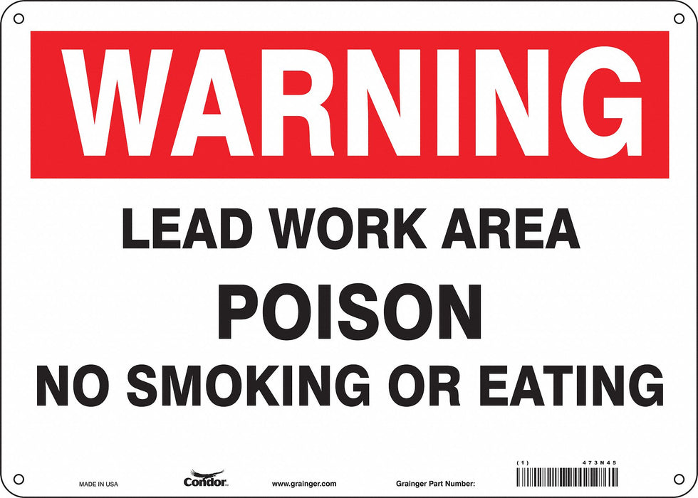J8395 Safety Sign 10 inx14 in Polyethylene