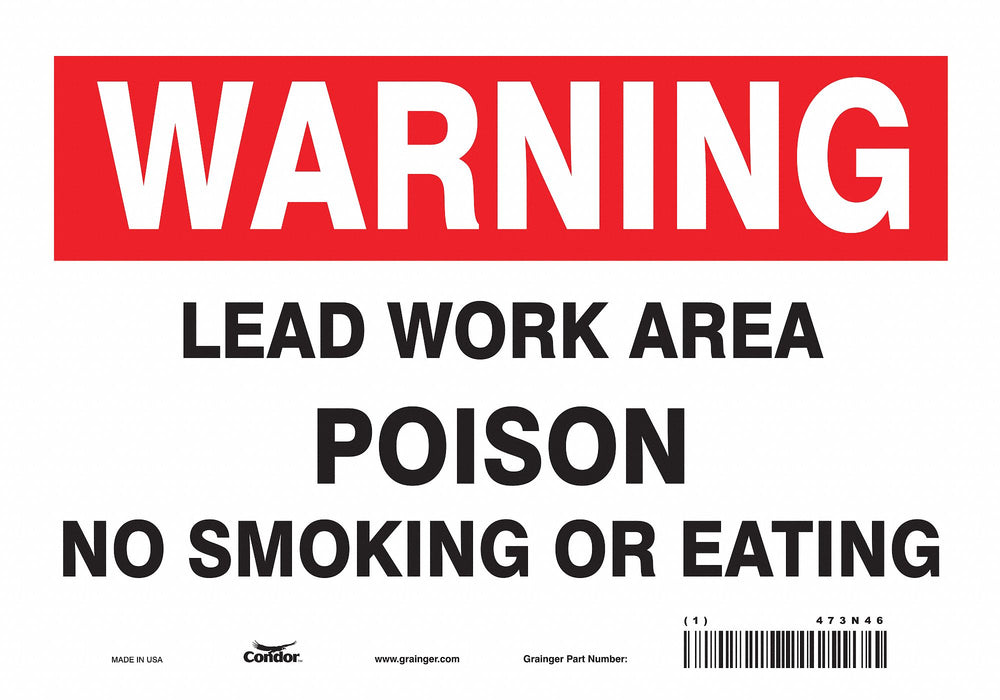 J8395 Safety Sign 7 inx10 in Vinyl