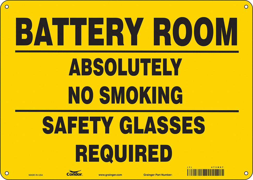 Safety Sign 10 inx14 in Aluminum