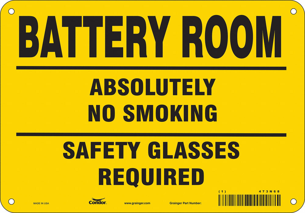 Safety Sign 7 inx10 in Polyethylene