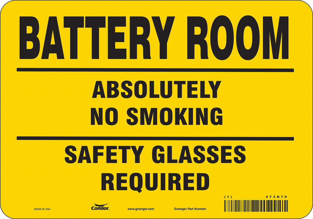 Safety Sign 7 inx10 in Vinyl