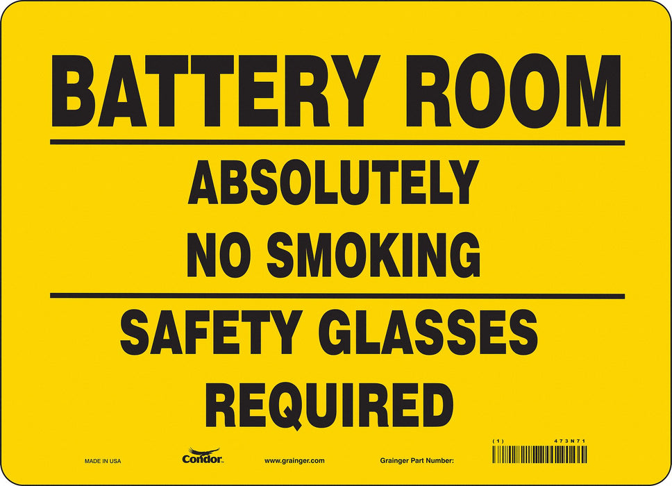 Safety Sign 10 inx14 in Vinyl