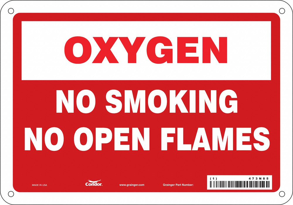 Safety Sign 7 in x 10 in Aluminum