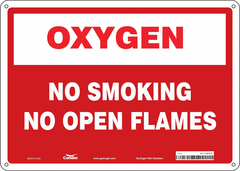 Safety Sign 10 inx14 in Polyethylene