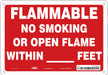 No Smoking Sign 7 in x 10 in Aluminum