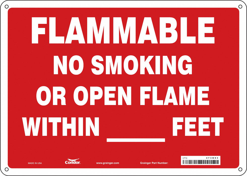 Safety Sign 10 inx14 in Aluminum