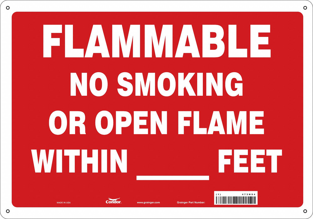 Safety Sign 14 in x 20 in Aluminum