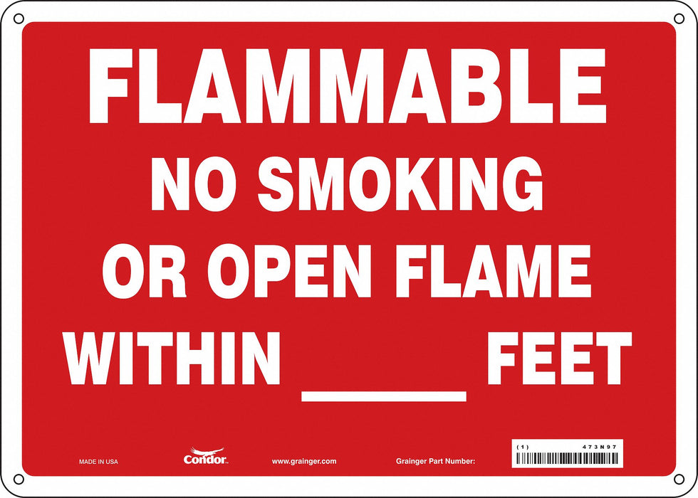 Safety Sign 10 in x 14 in Polyethylene