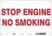 No Smoking Sign 7 in x 10 in Aluminum