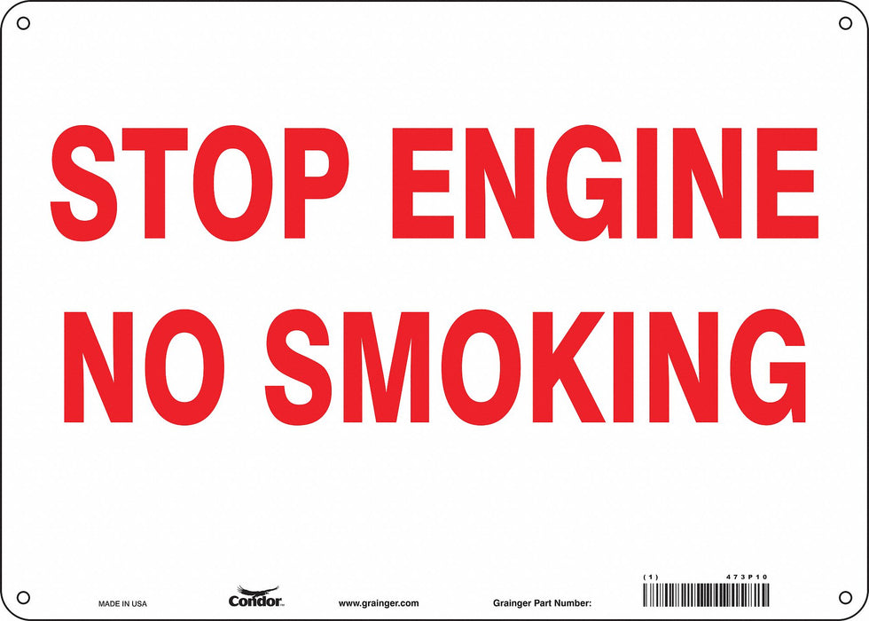Safety Sign 10 in x 14 in Aluminum
