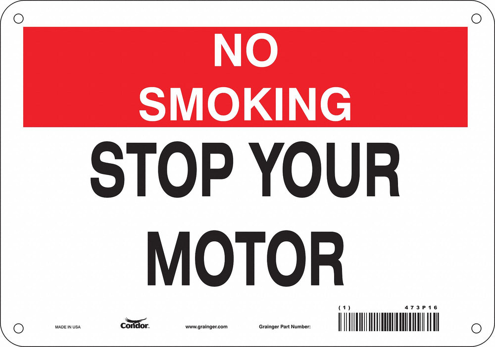 Safety Sign 7 in x 10 in Aluminum