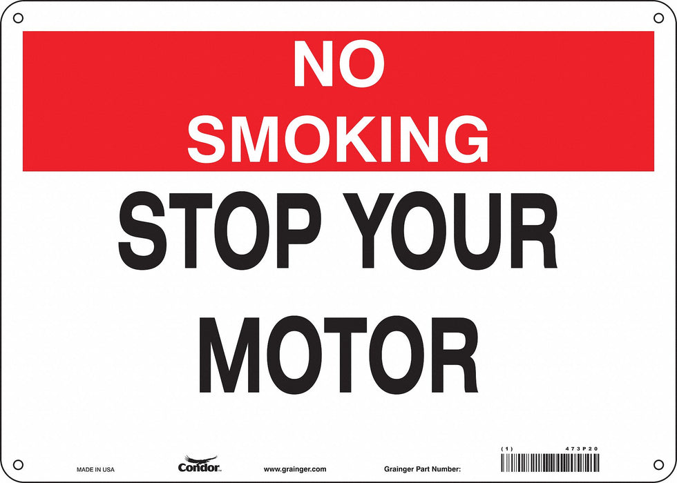 Safety Sign 10 inx14 in Polyethylene