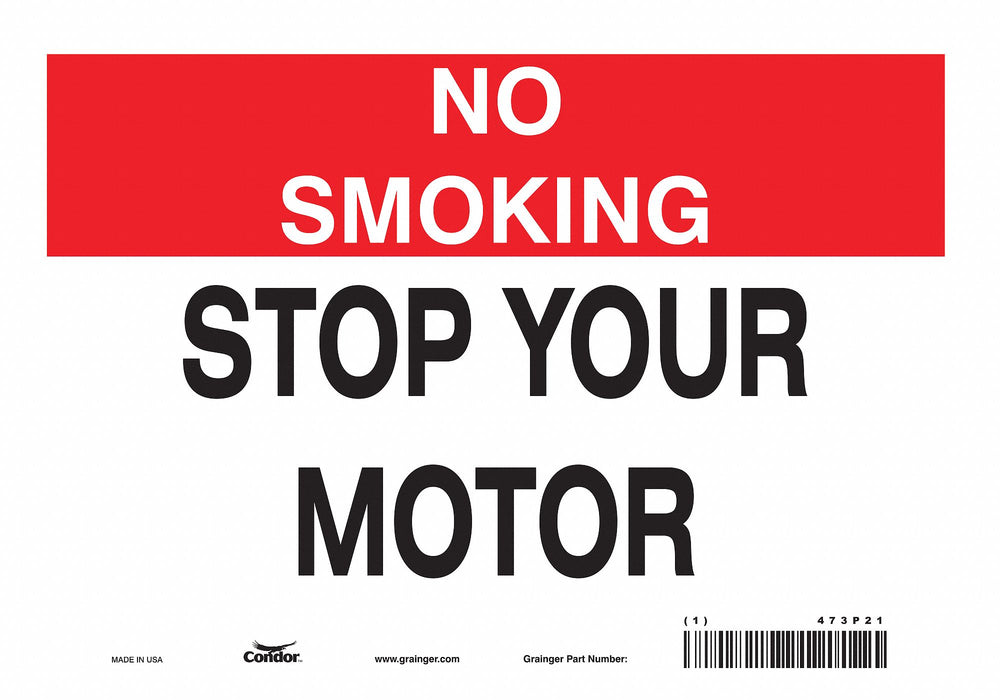 Safety Sign 7 in x 10 in Vinyl