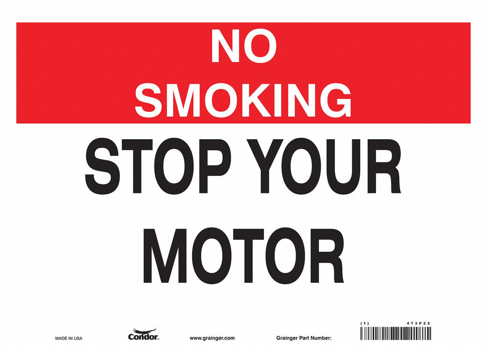 Safety Sign 10 inx14 in Vinyl