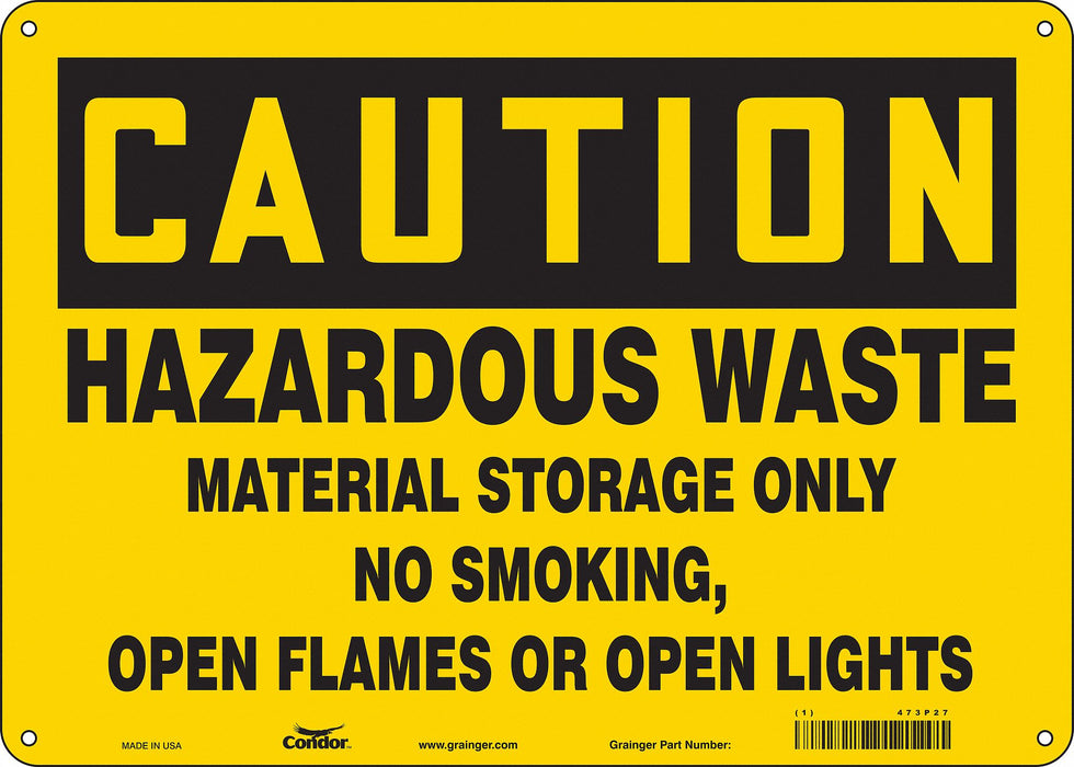 Safety Sign 10 inx14 in Aluminum
