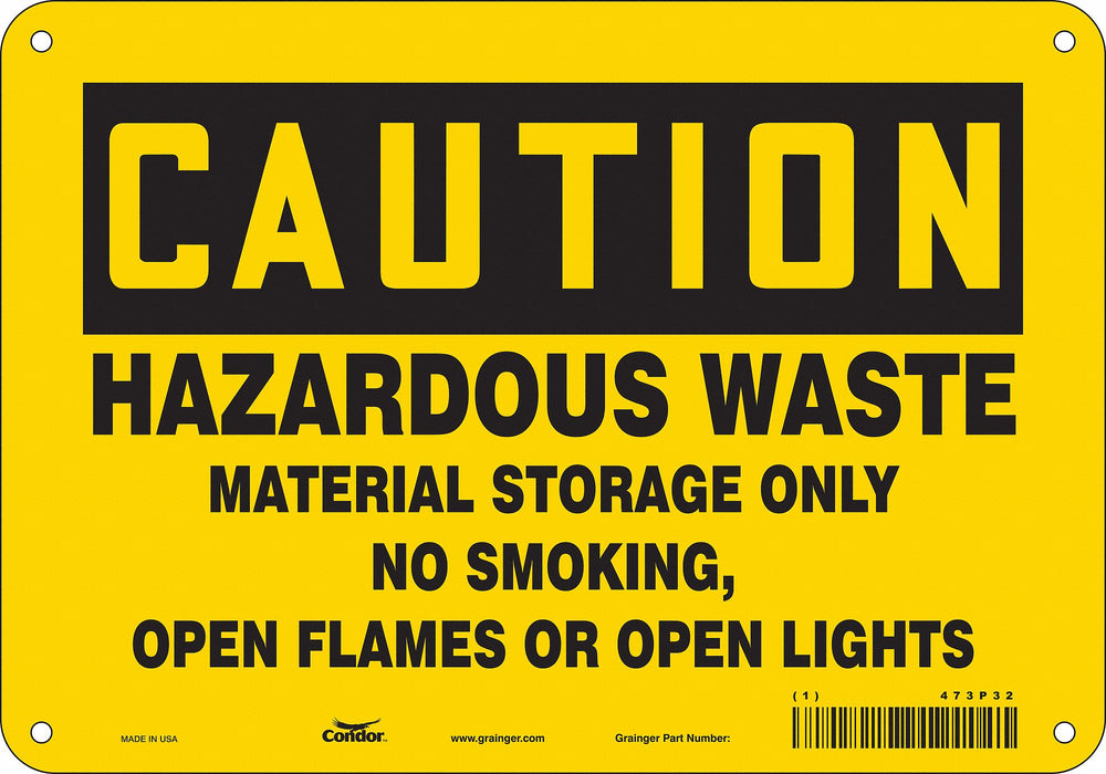 Safety Sign 7 inx10 in Polyethylene